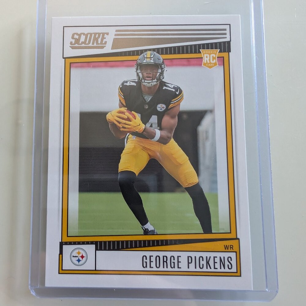 George Pickens Pittsburgh Steelers NFL Score Rookie Card 2022 + Case